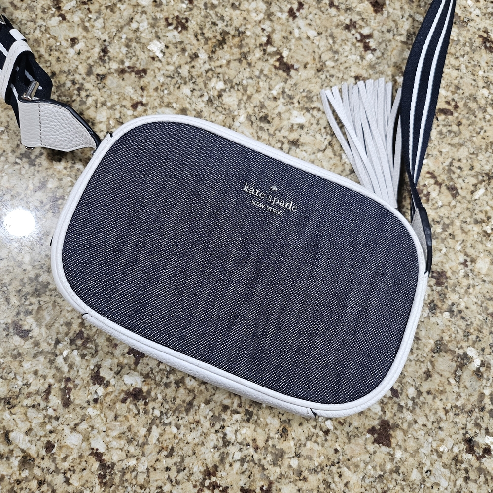 Kate Spade Denim and White Crossbody Bag